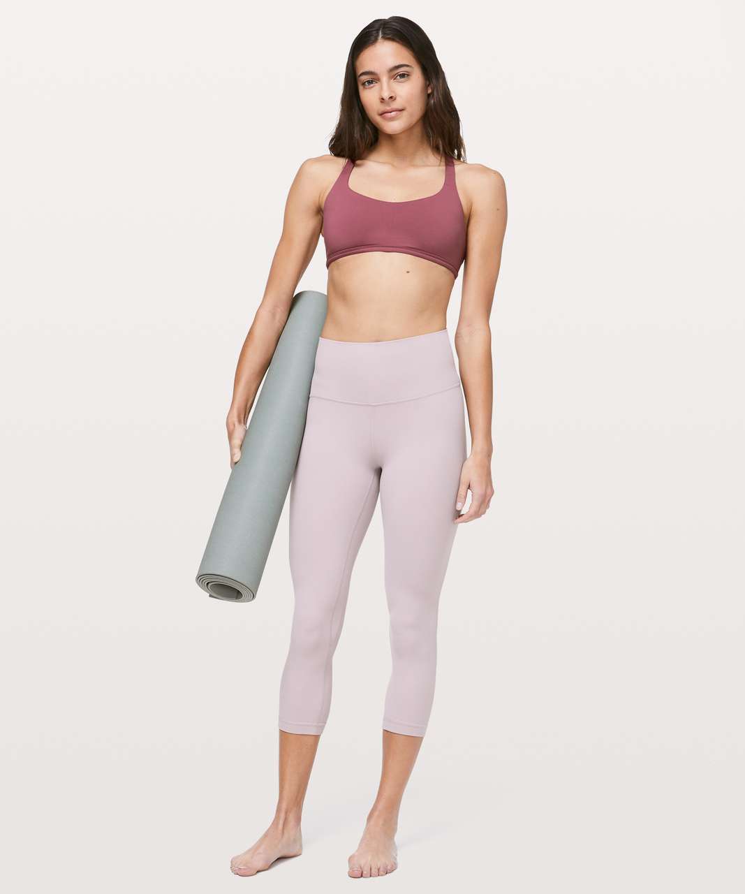 Lululemon Align Crop 21 in, Sz 0, Smoky Red, Women's Fashion