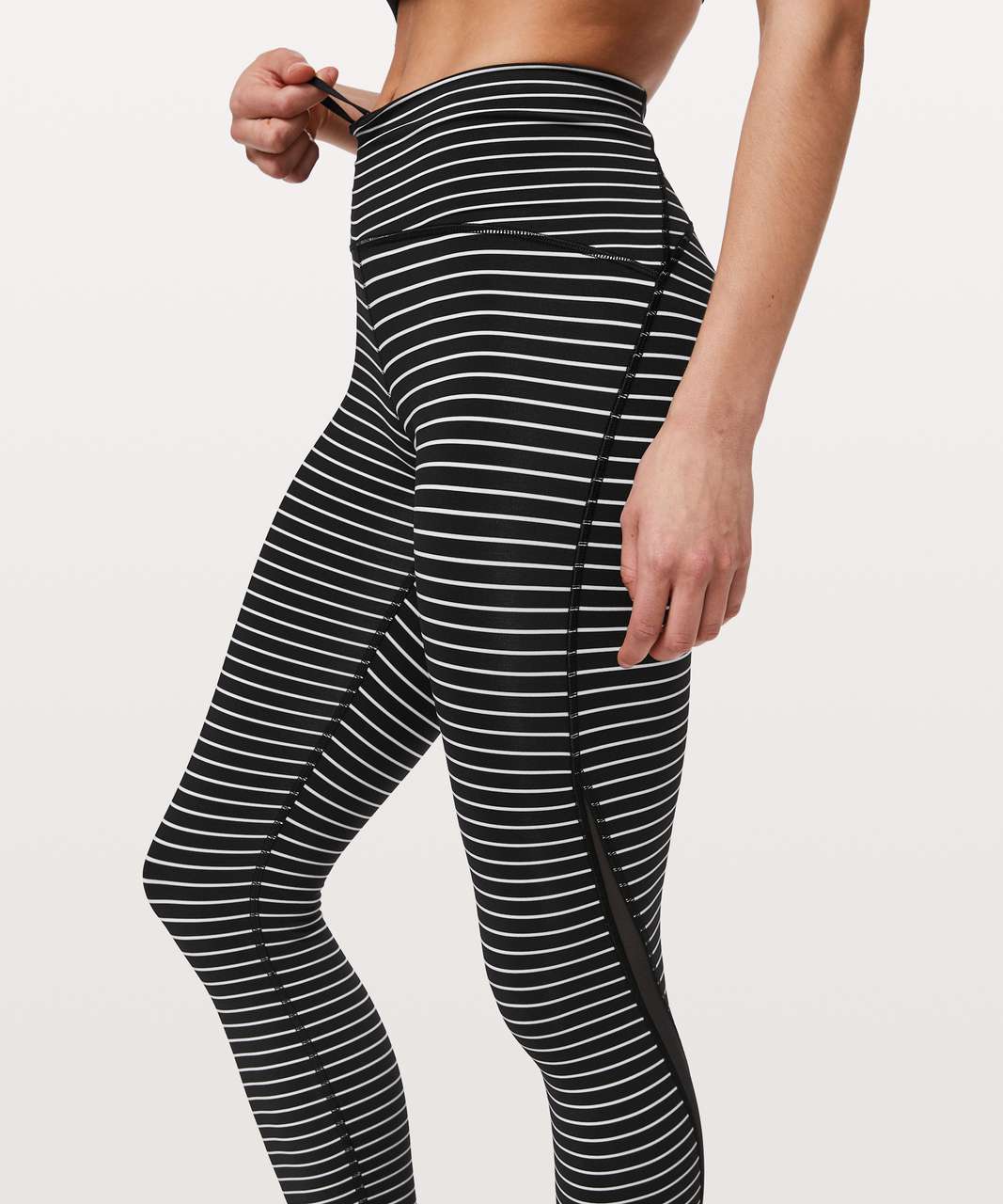 Lululemon Train Times Pant 25 - Parallel Stripe Black White - lulu fanatics