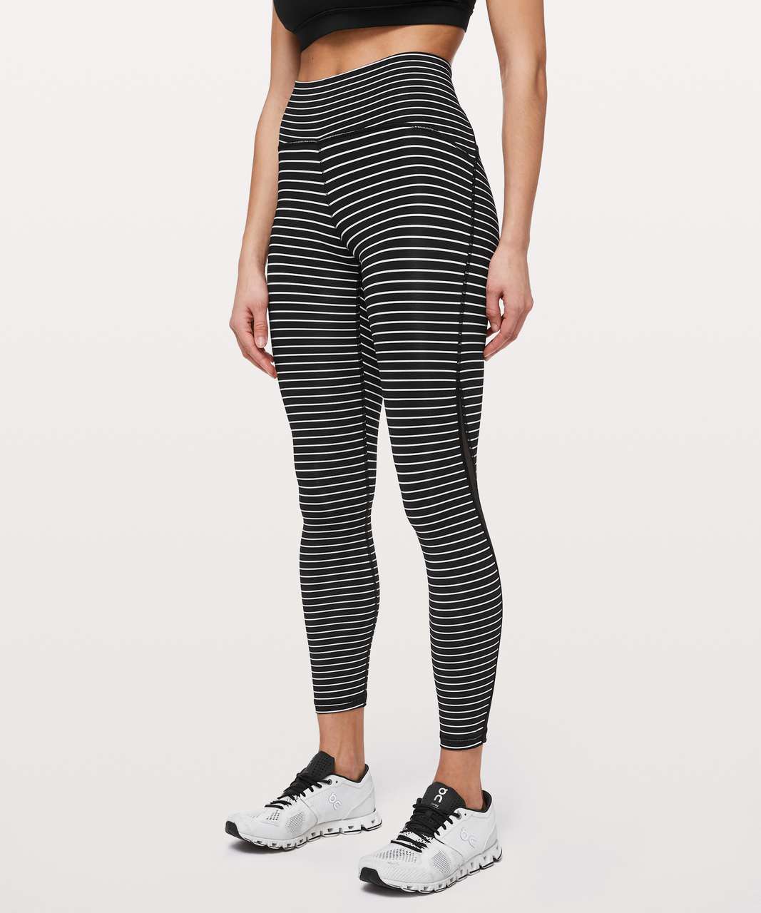 Lululemon Train Times Pant 25" - Parallel Stripe Black White