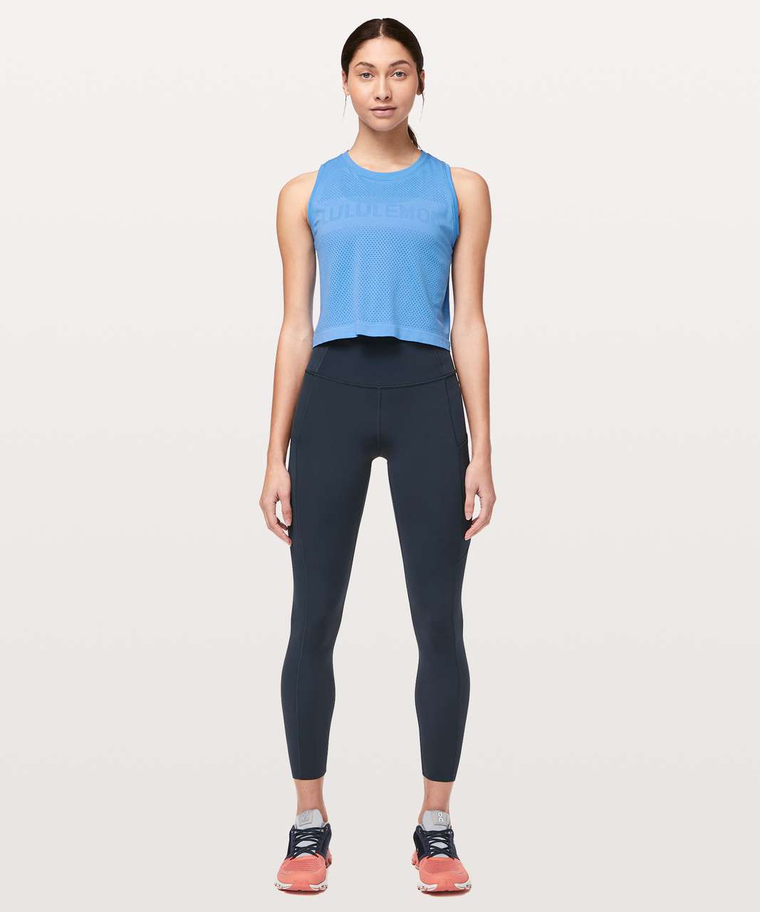 Lululemon Breeze By Muscle Crop Tank *lululemon - Brisk Blue / Brisk Blue