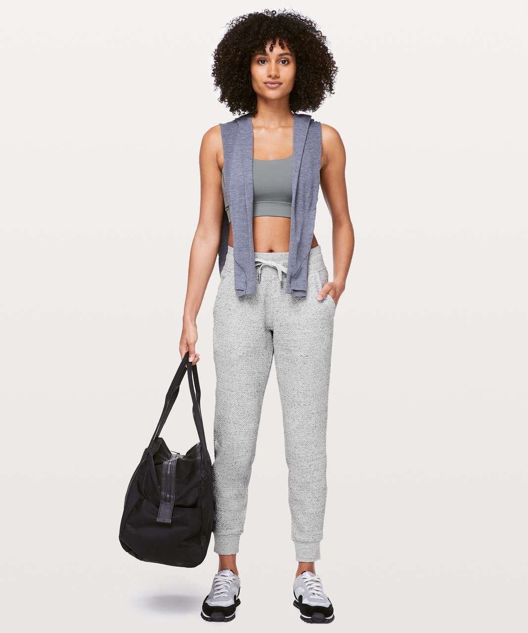 Lululemon Warm Down Jogger *Soft Touch - Heathered Core Ultra Light Grey -  lulu fanatics