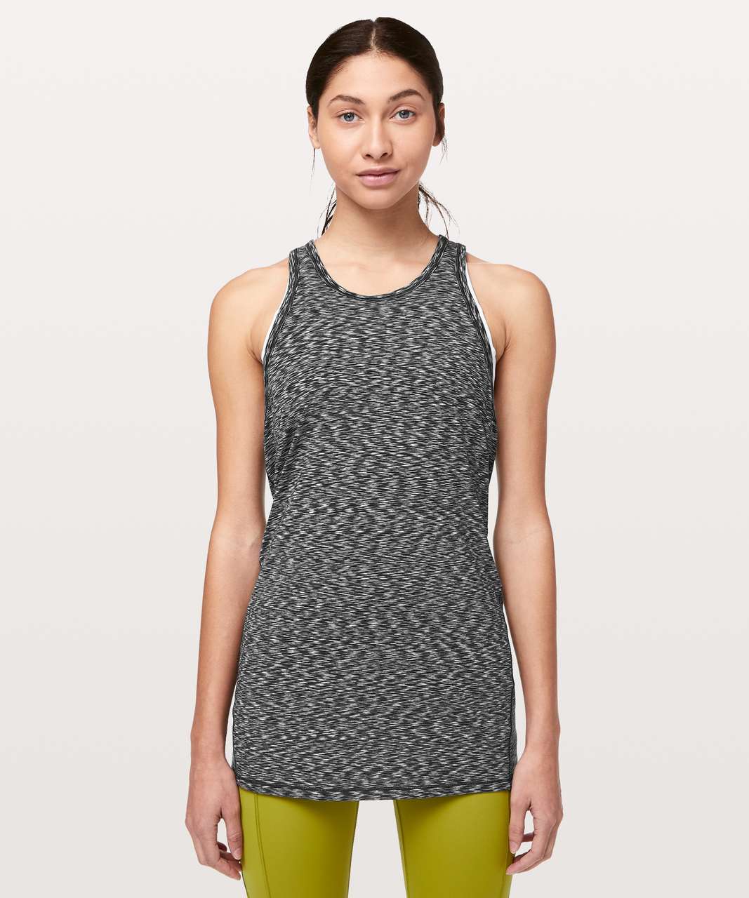 Lululemon Goal Up Tank - Spaced Out Space Dye Black White