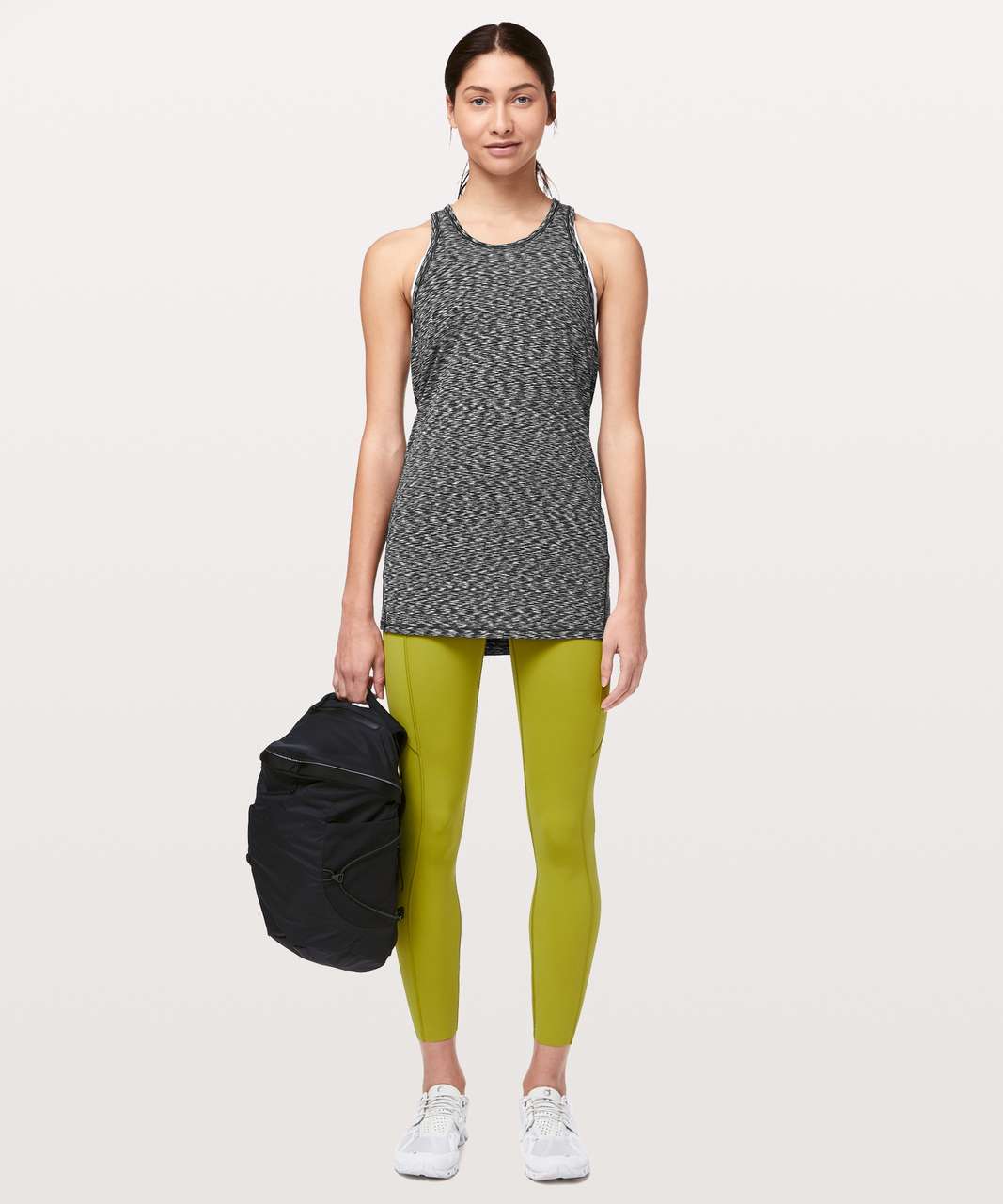 Lululemon Goal Up Tank - Spaced Out Space Dye Black White