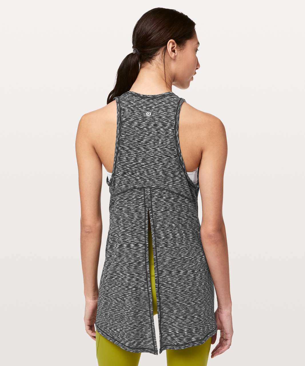 Lululemon Goal Up Tank - Spaced Out Space Dye Black White