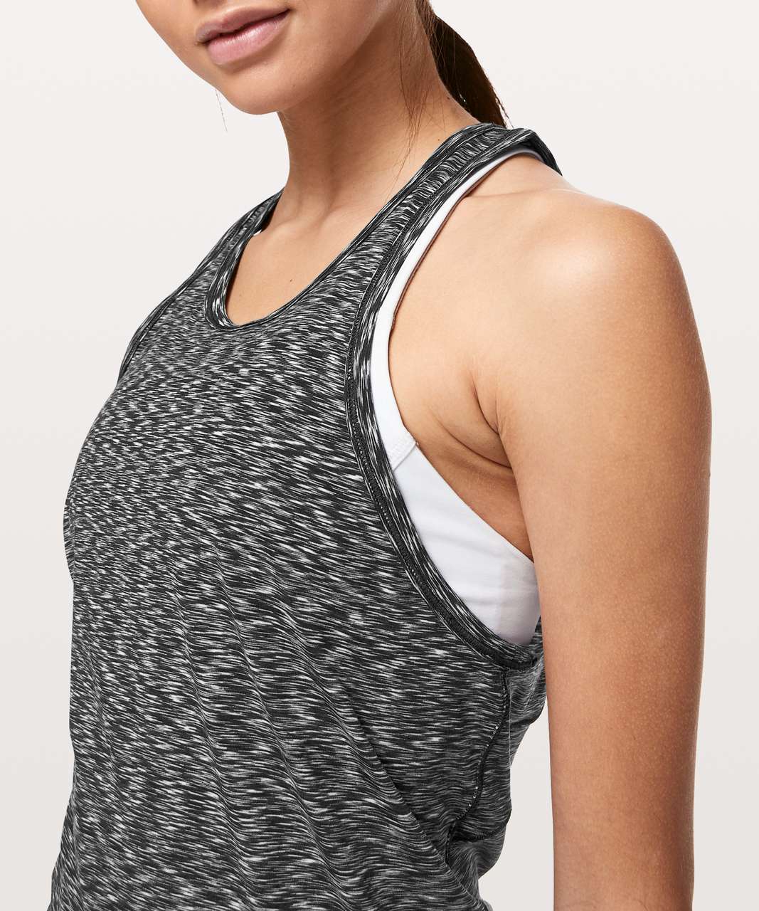 Lululemon Goal Up Tank - Spaced Out Space Dye Black White