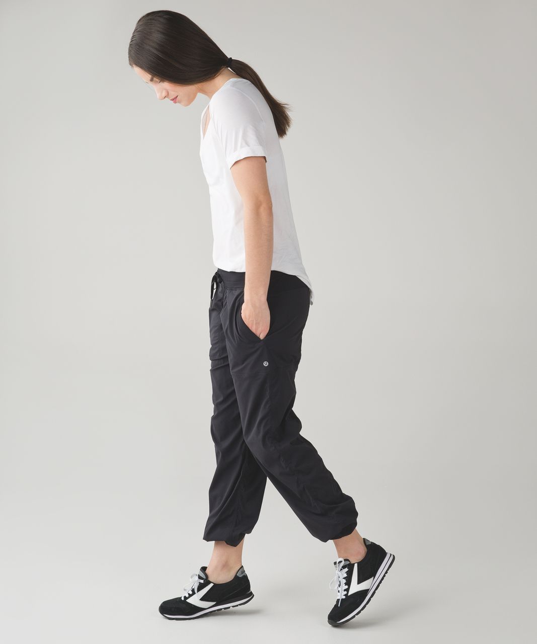 Dance studio full length pant & groove pant both in black (6) paired with  swiftly LS slate/white (6). Details in comments! : r/lululemon