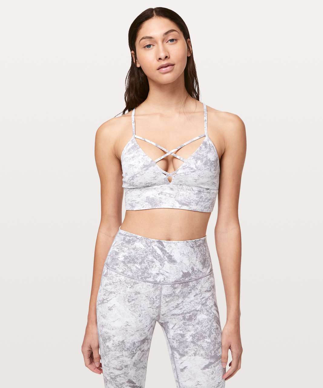 Lululemon Expand Your Limits Bra - Washed Marble Alpine White Silverscreen
