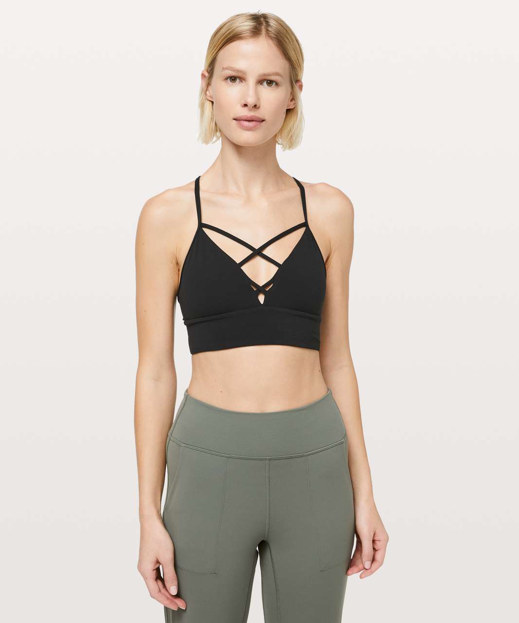 Lululemon Lululemon Expand Your Limits Bra Black Strappy Nulu Soft Bra