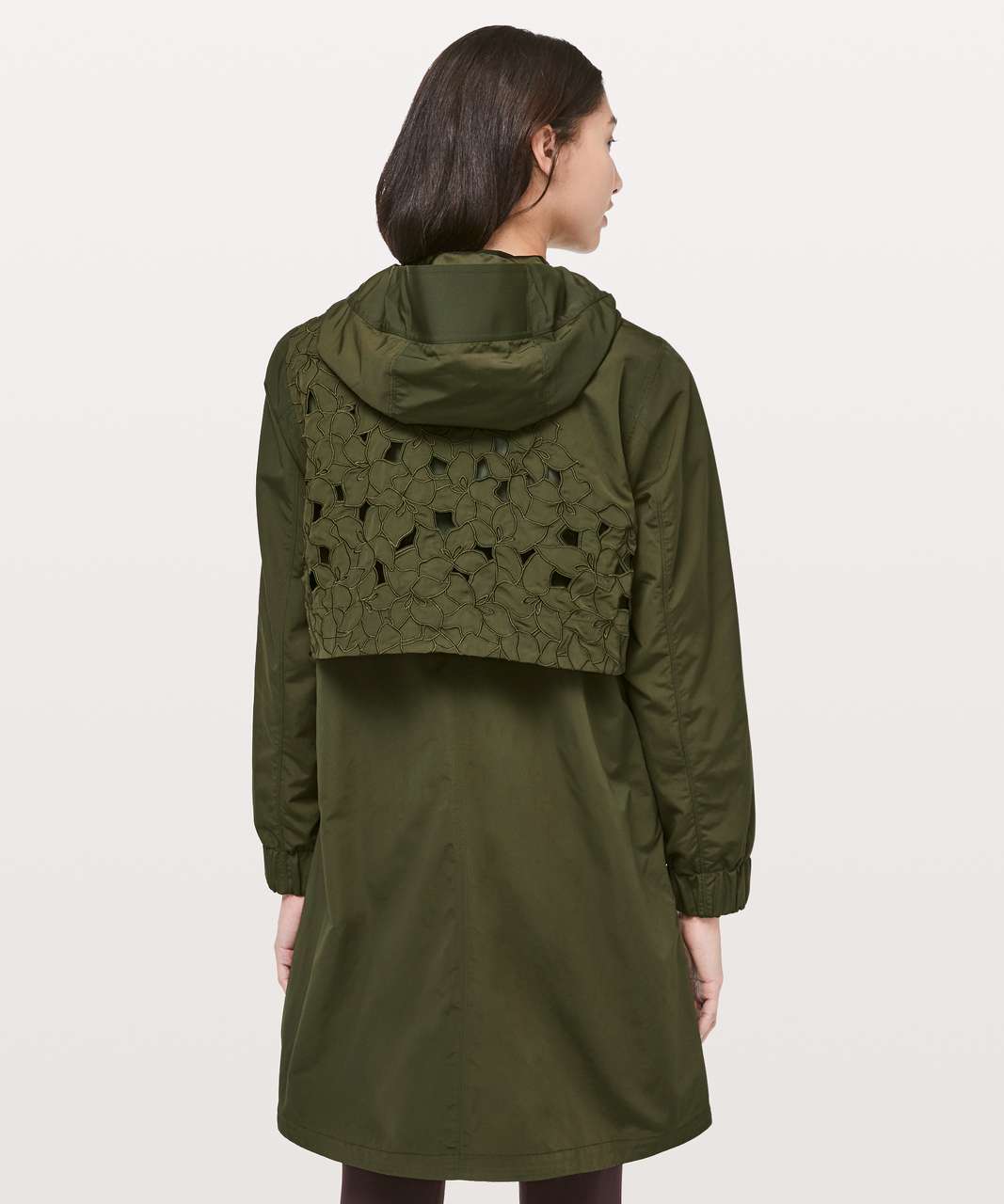 Lululemon Graced With Lace Long Jacket - Dark Olive