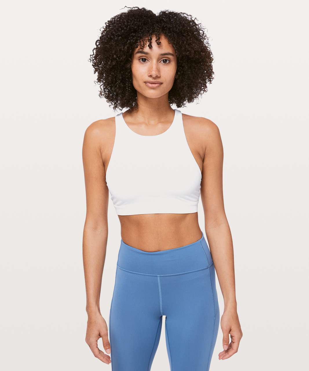 high neckline sports bra