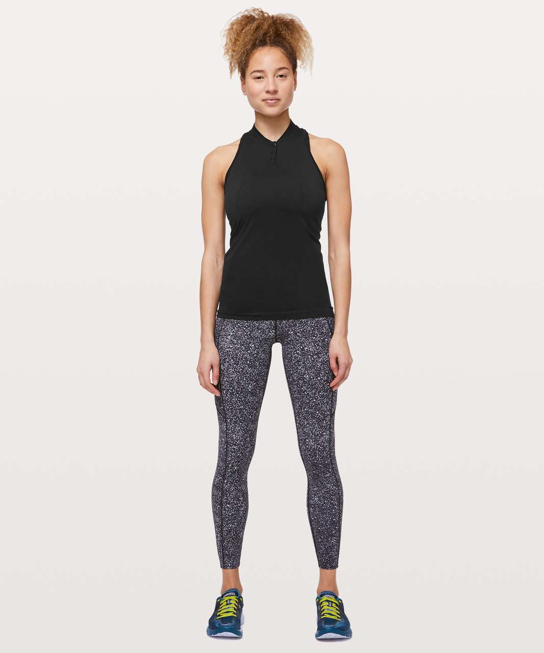 Lululemon Swiftly Speed Sleeveless Henley - Black / Black