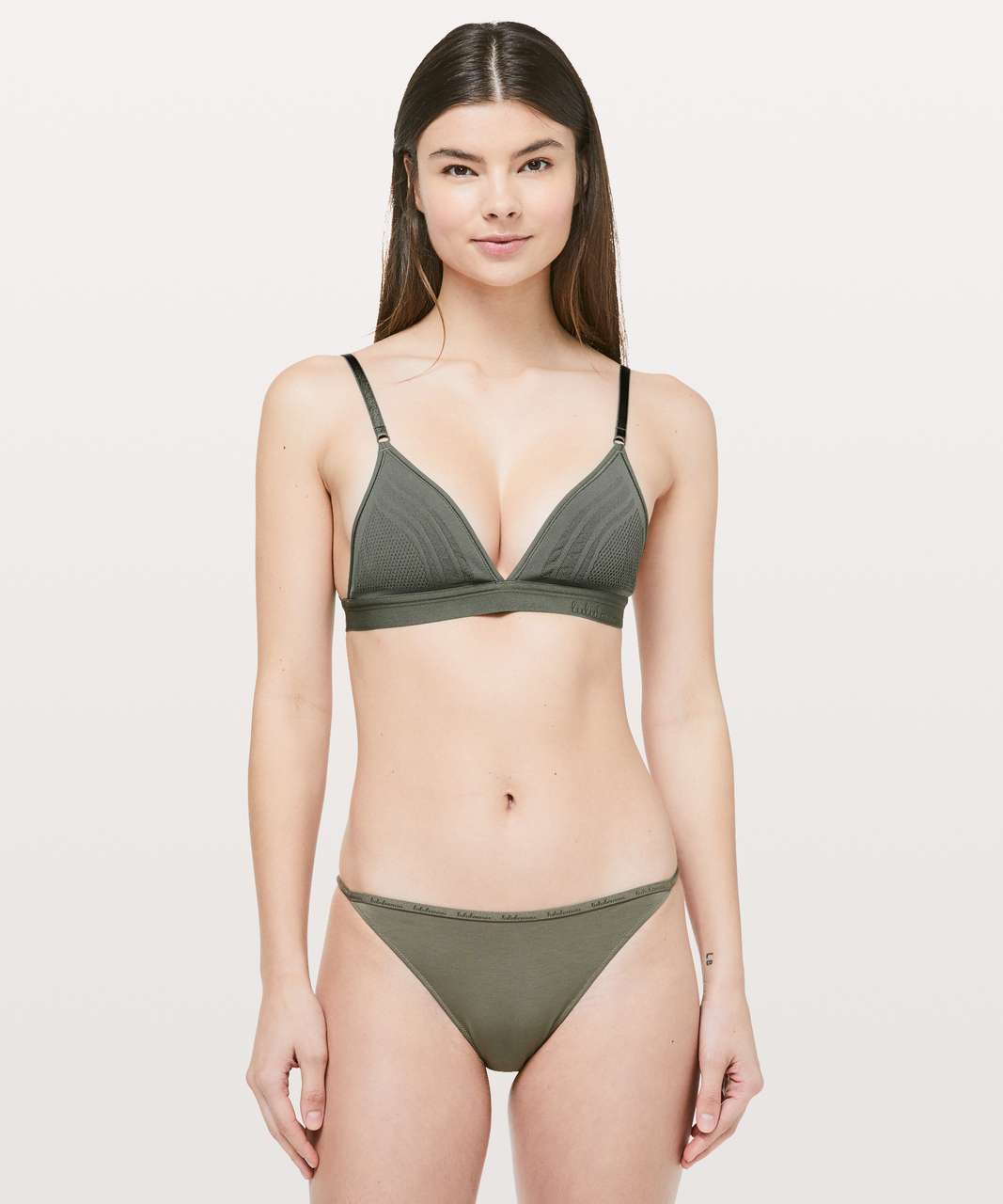 Lululemon Uncover Me Bralette - Grey Sage / Sandlot