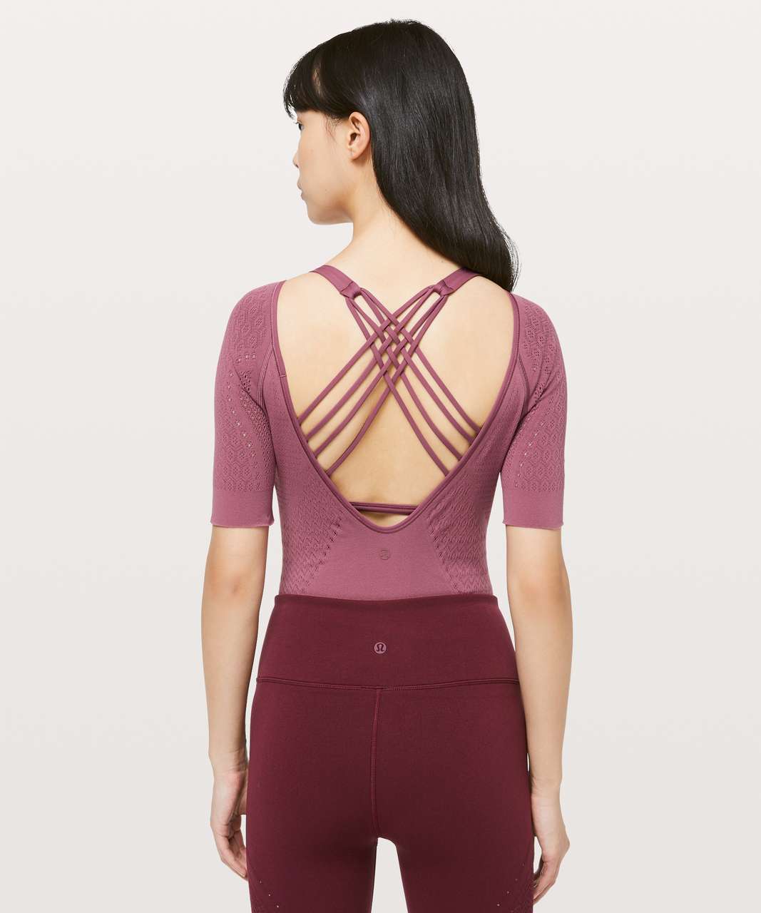 Lululemon Reveal Bodysuit *Mindful Motion - Misty Merlot