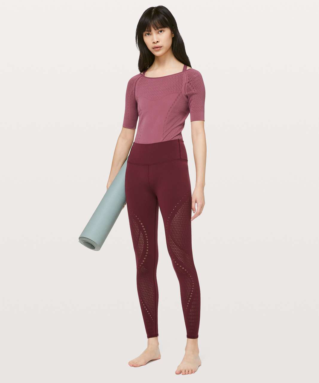 Lululemon Reveal Bodysuit *Mindful Motion - Misty Merlot