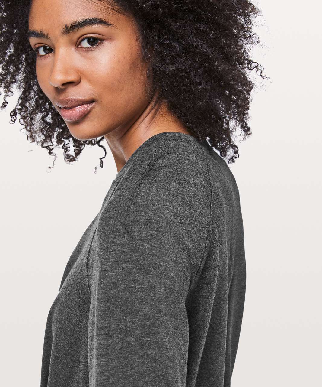 Lululemon Tuck & Gather Pullover - Heathered Mod Black