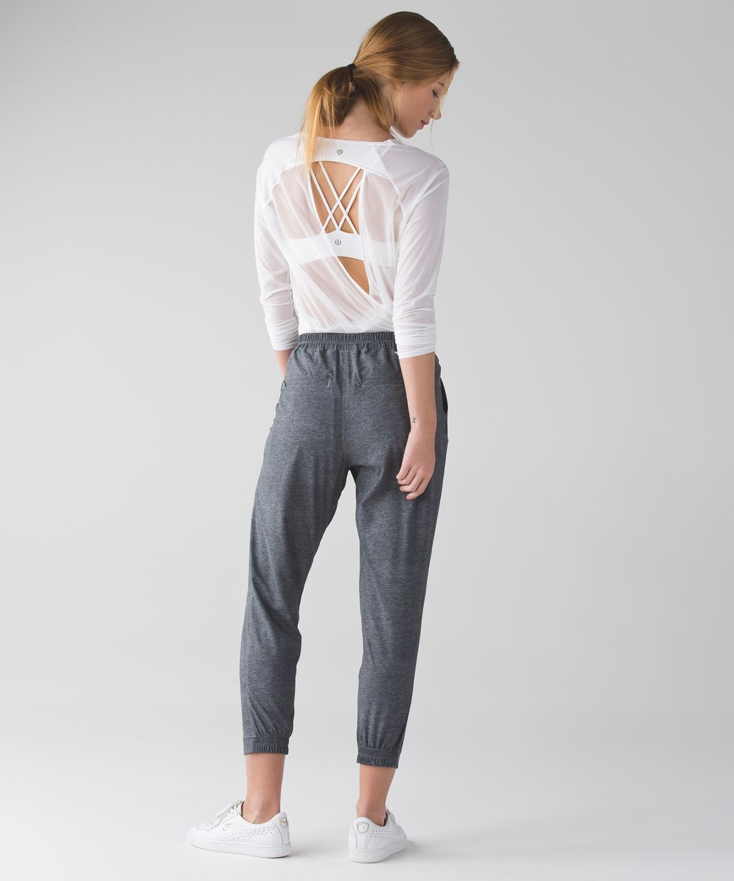 Lululemon &go Keepsake Pant - Heathered Texture Printed Greyt Deep Coal