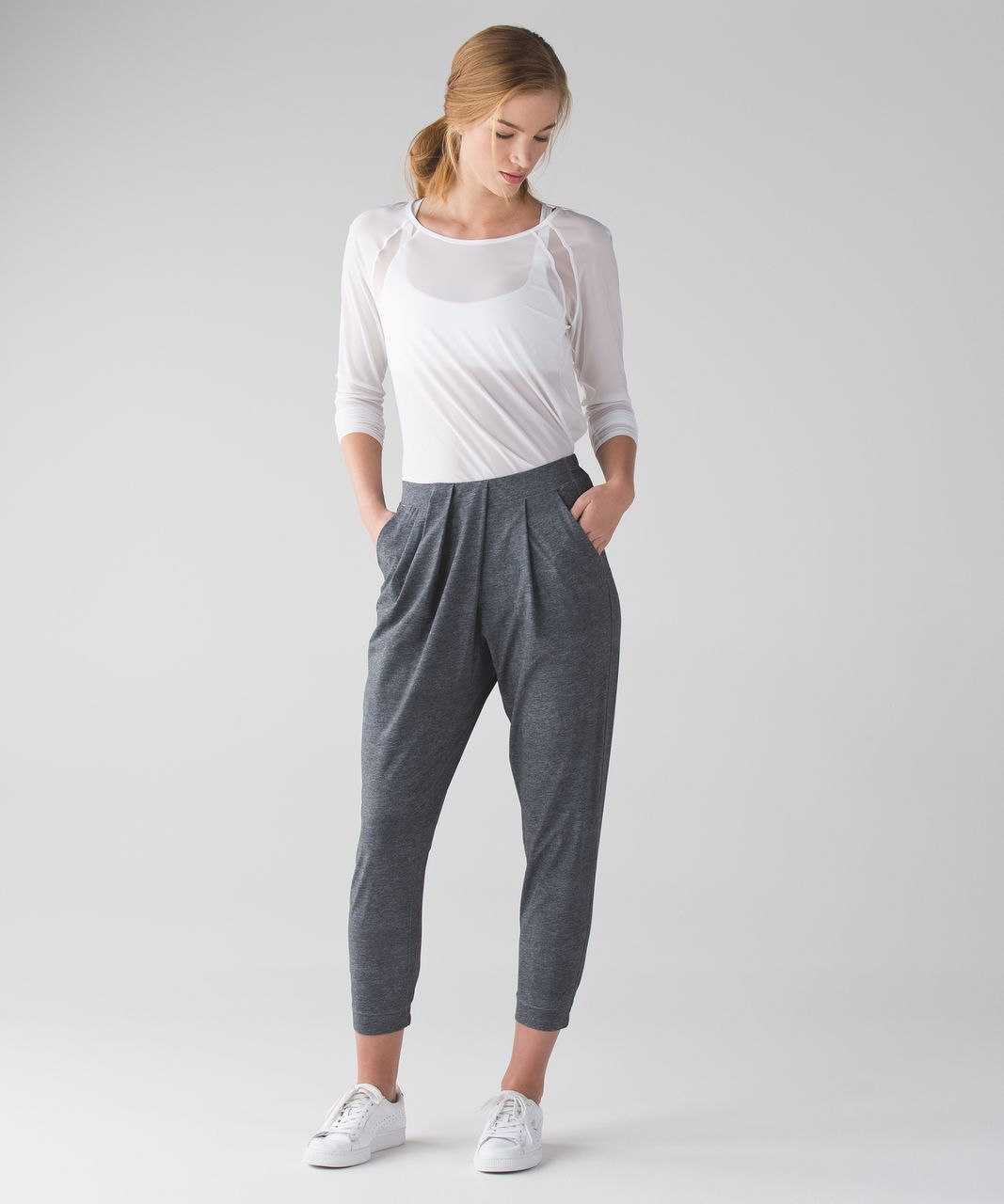 Lululemon &go Keepsake Pant - Heathered Texture Printed Greyt Deep Coal