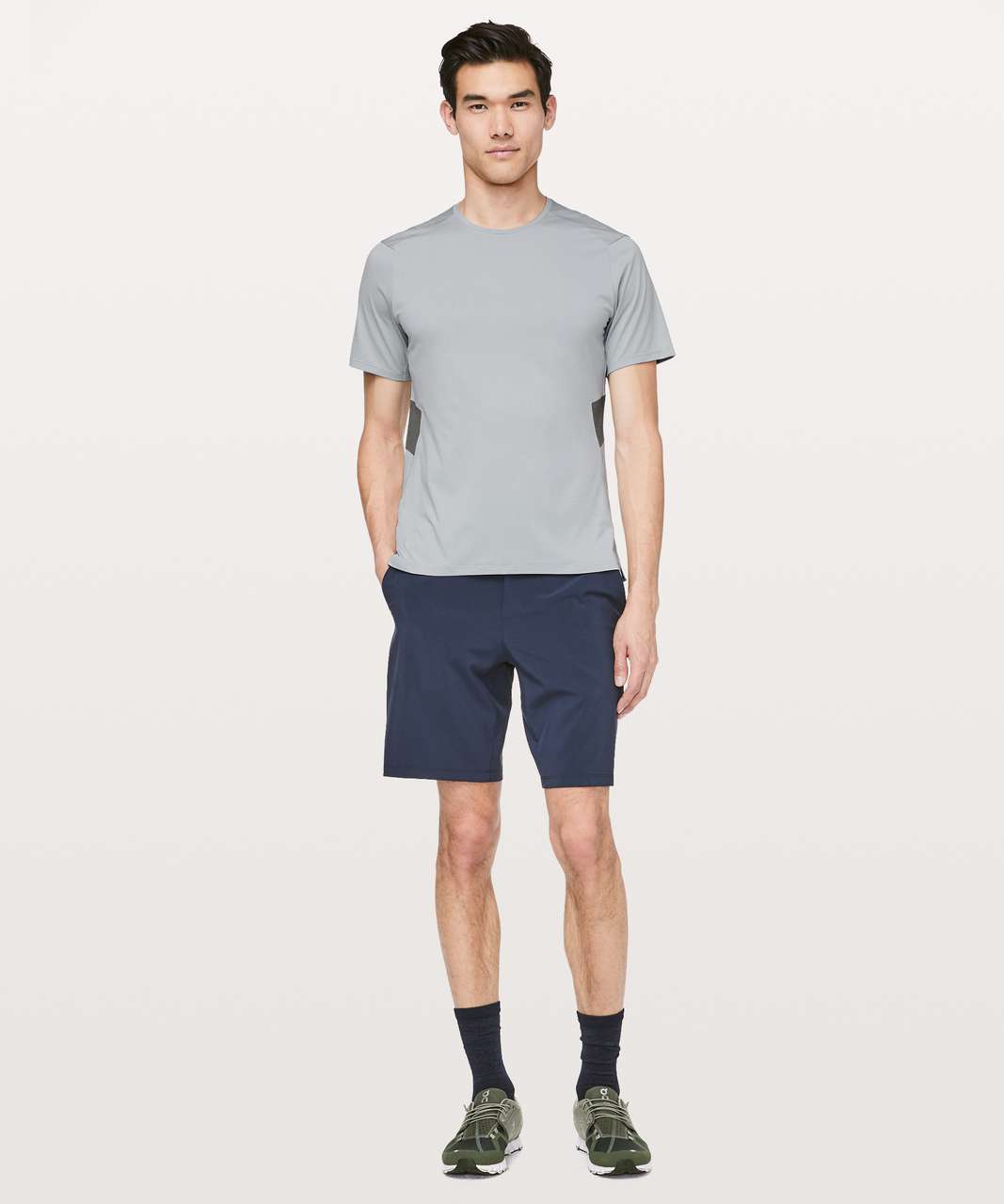 Lululemon Fast & Free Short Sleeve - Sea Salt / Grey Sage