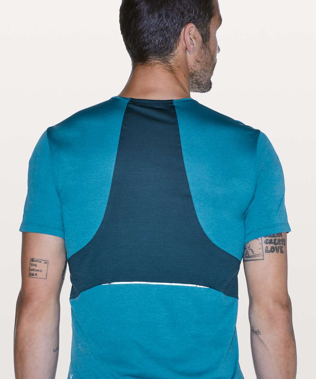 Lululemon Fast & Free Short Sleeve - Heathered Vivid Aqua / Deep Marine