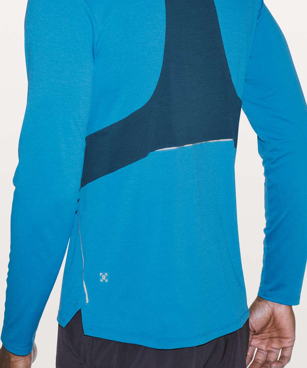 Lululemon Fast & Free Long Sleeve - Heathered Vivid Aqua / Deep Marine