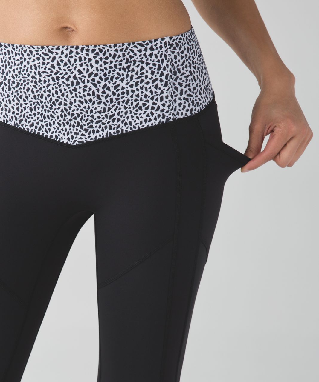 Lululemon All The Right Places Pant II - Black / Miss Mosaic White