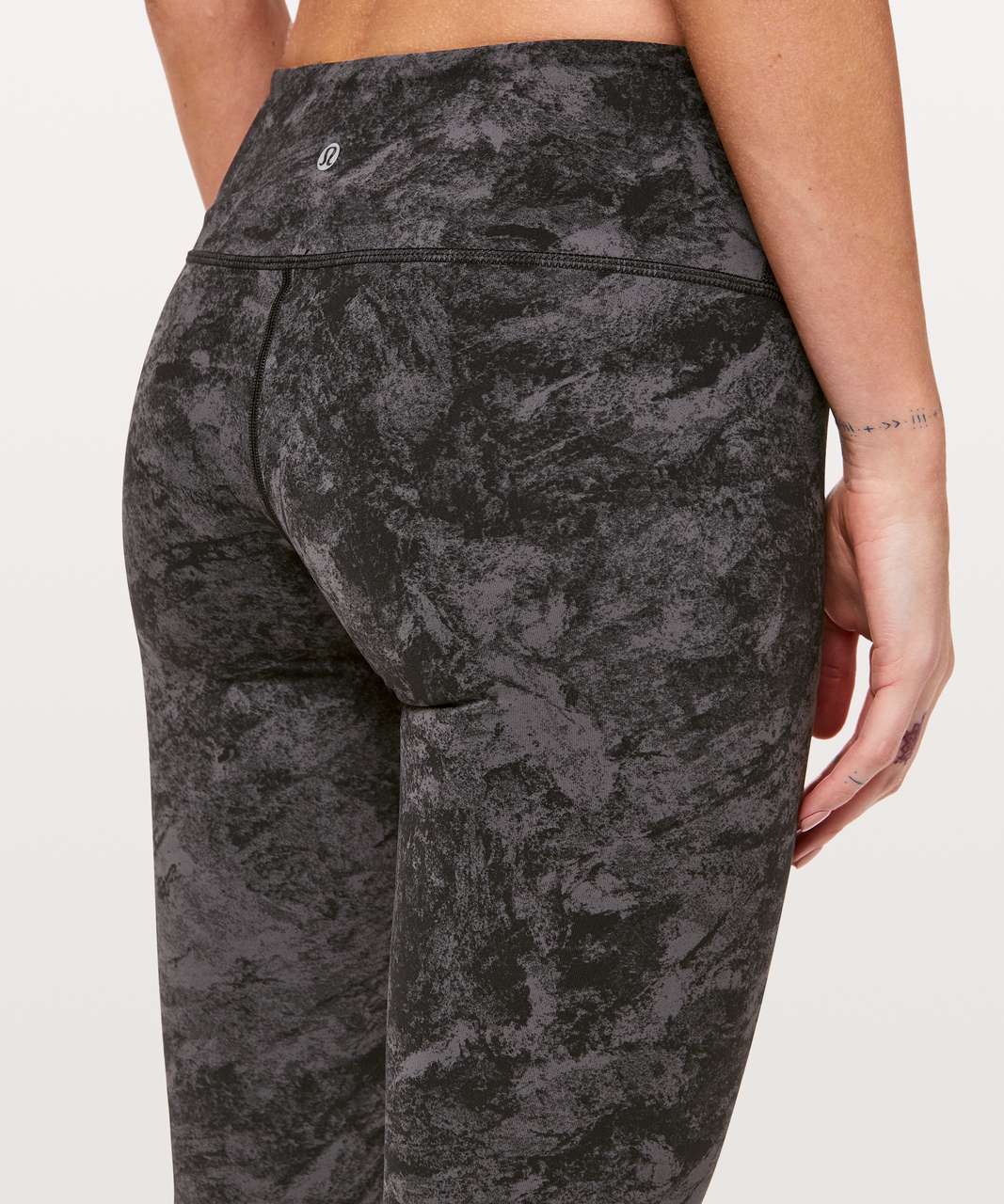 Lululemon Wunder Under Crop III 21" *Full-On Luxtreme - Washed Marble Titanium Deep Coal