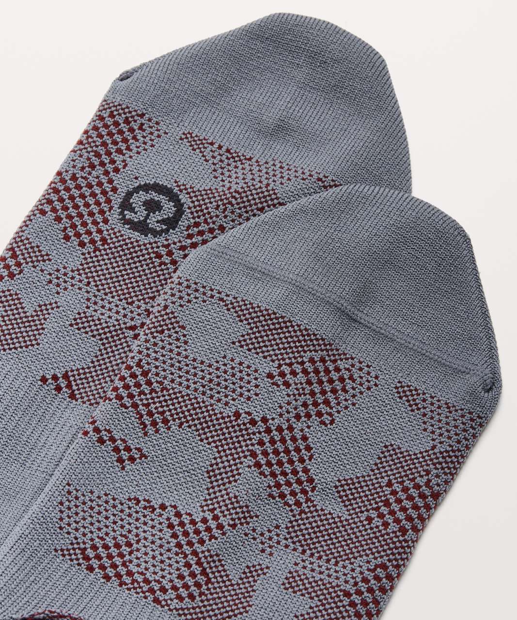 Lululemon No Sock Sock - Asphalt Grey / Deep Ruby