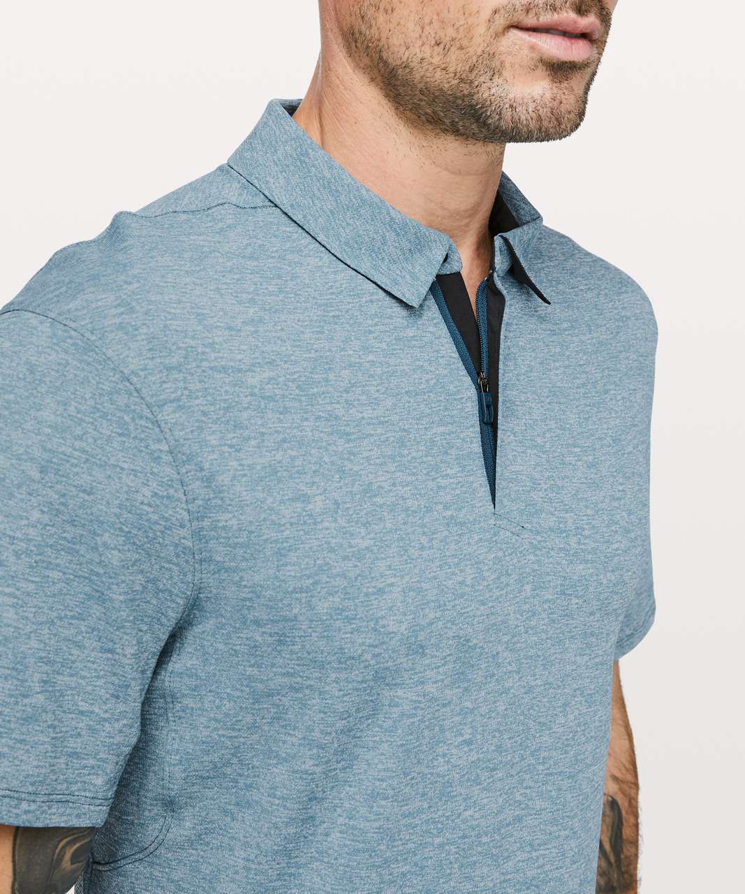 Lululemon Drysense Polo - Heathered Poseidon