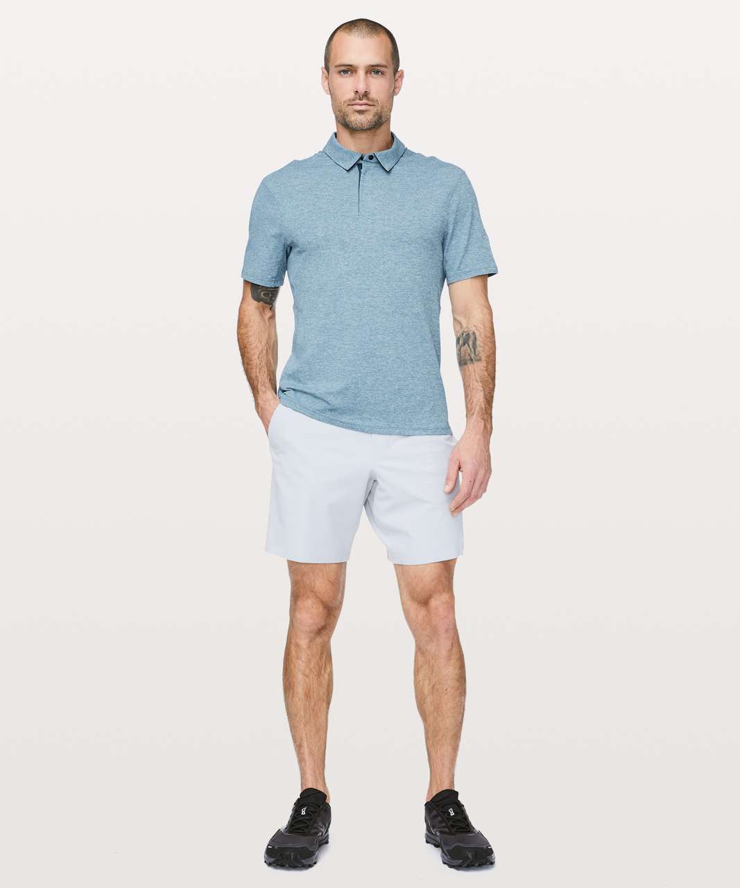 Lululemon Drysense Polo - Heathered Poseidon