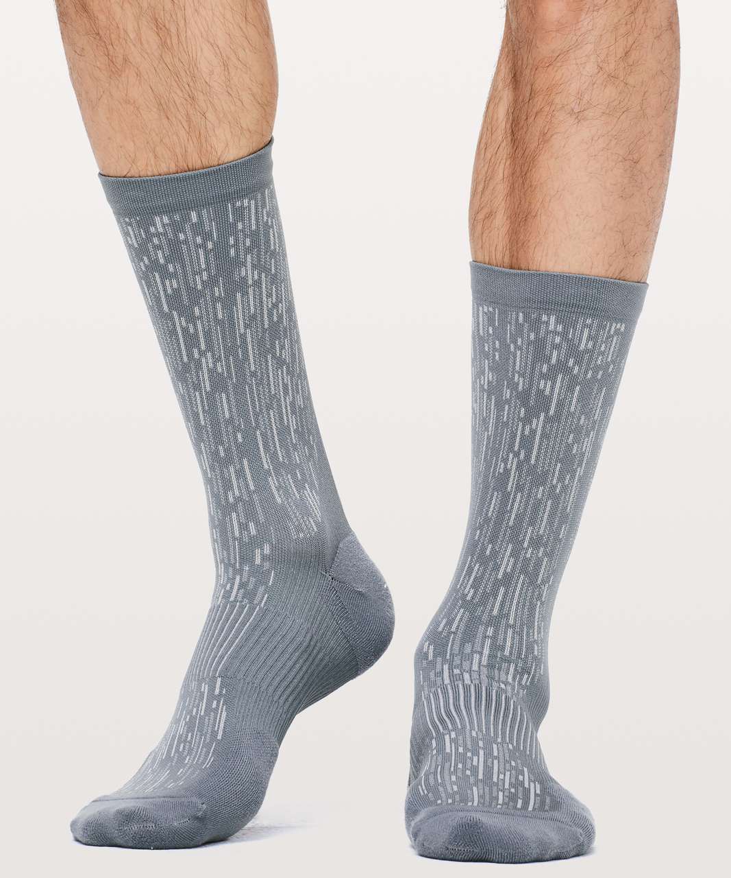 Lululemon Train To Conquer Crew Sock *Silver - Asphalt Grey / White