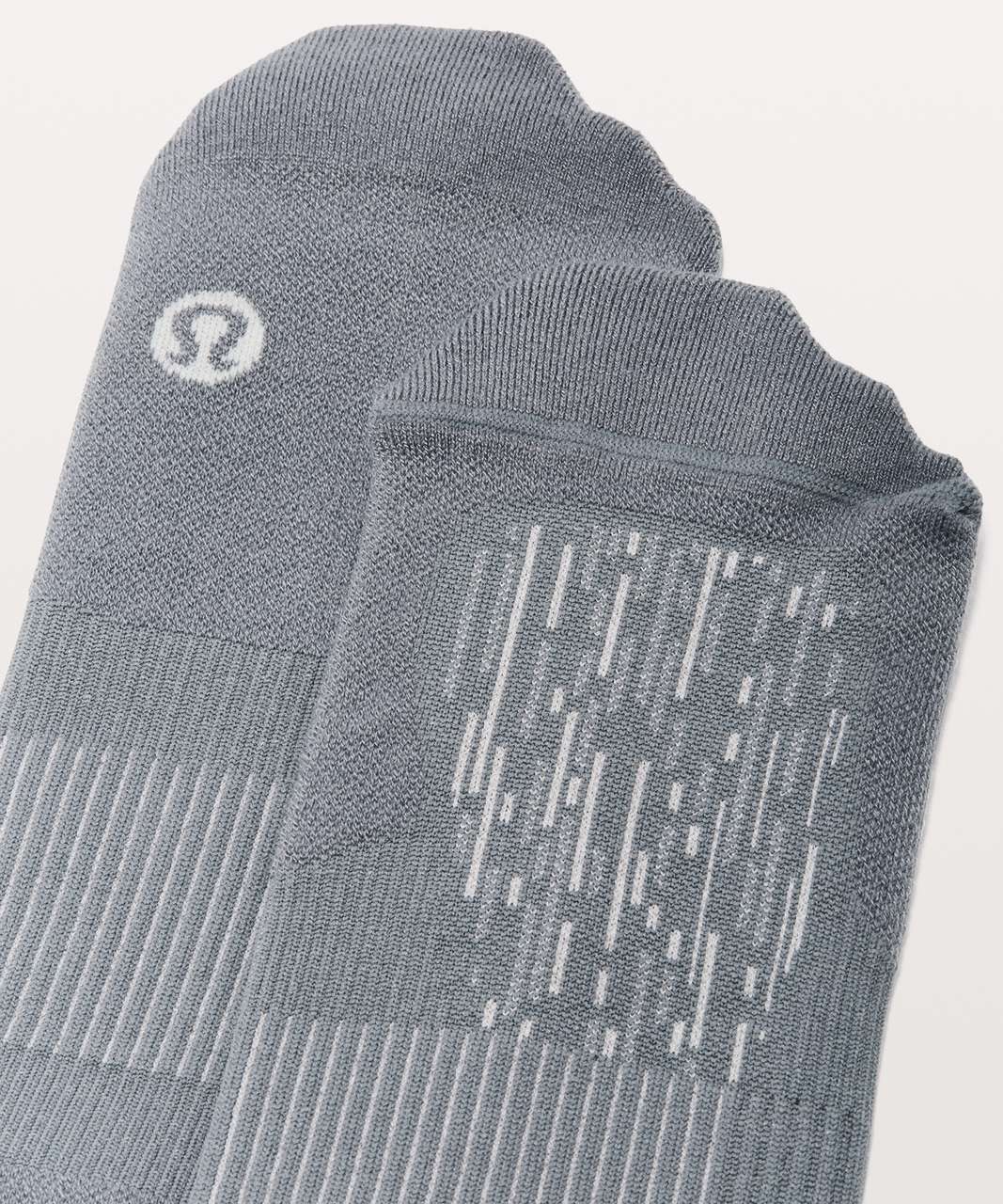 Lululemon Train To Conquer Crew Sock *Silver - Asphalt Grey / White