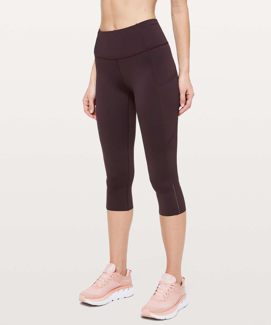 Lululemon Fast and Free Crop II 19" *Nulux - Plum Shadow