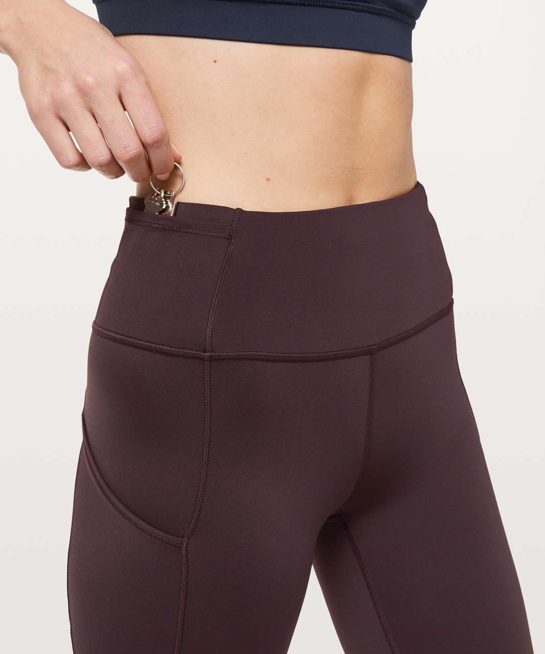 Lululemon Fast and Free Crop II 19" *Nulux - Plum Shadow