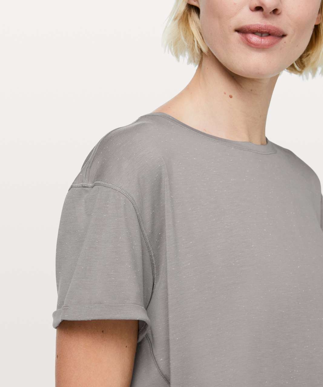 Lululemon Part Ways Tee - Dark Chrome / White