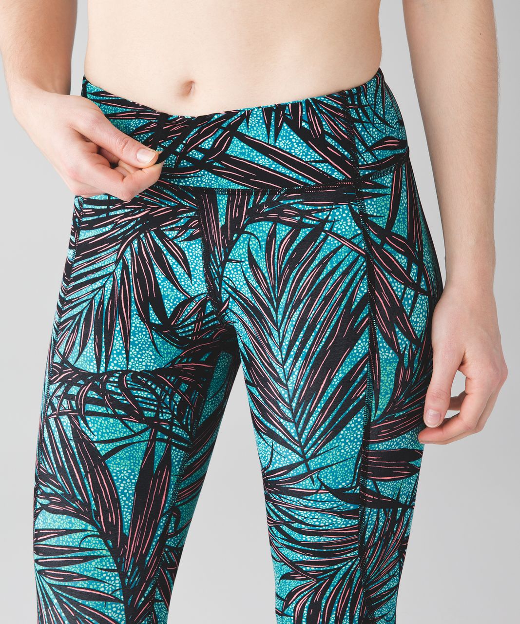 Lululemon Tight Stuff Tight - Mini Palm Lace Tofino Teal Multi