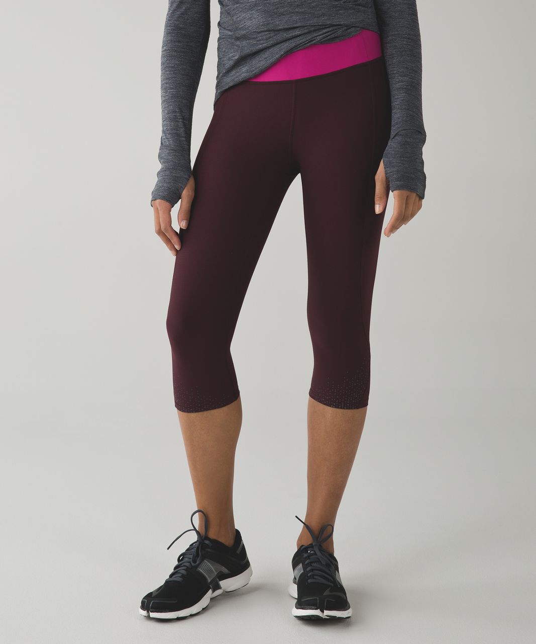 Lululemon Tight Stuff Crop - Bordeaux Drama / Raspberry