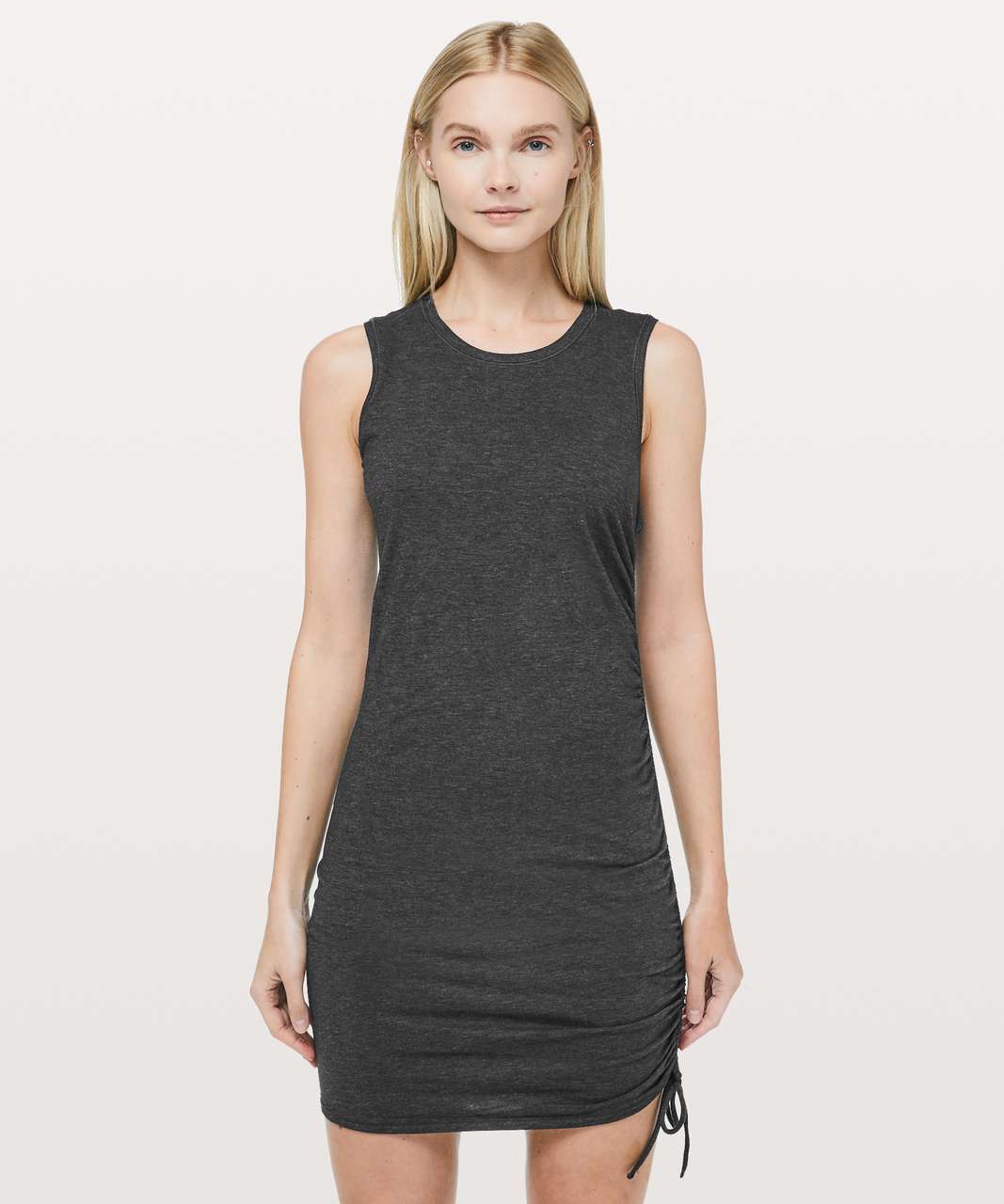 Lululemon Cinch It Dress - Heathered Black - lulu fanatics