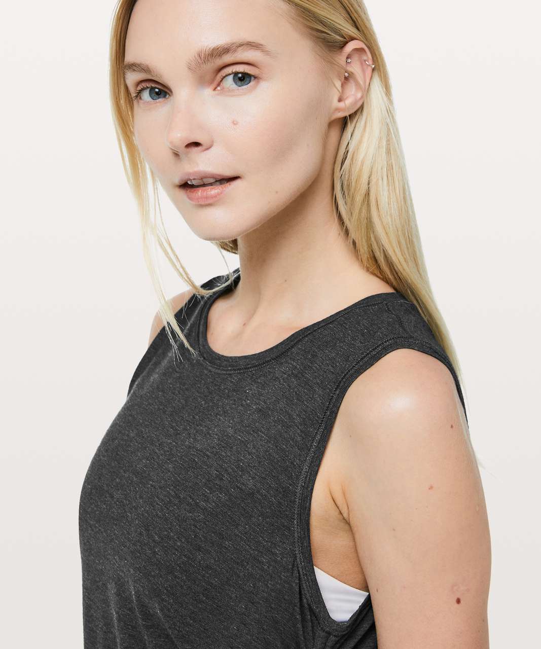 Lululemon Cinch It Dress - Heathered Black - lulu fanatics