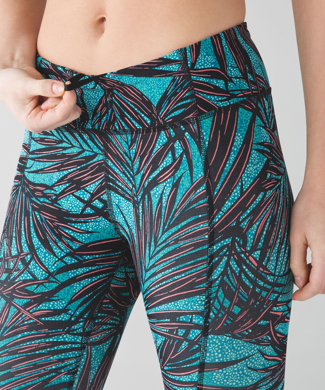 Lululemon Tight Stuff Tight - Mini Palm Lace Tofino Teal Multi