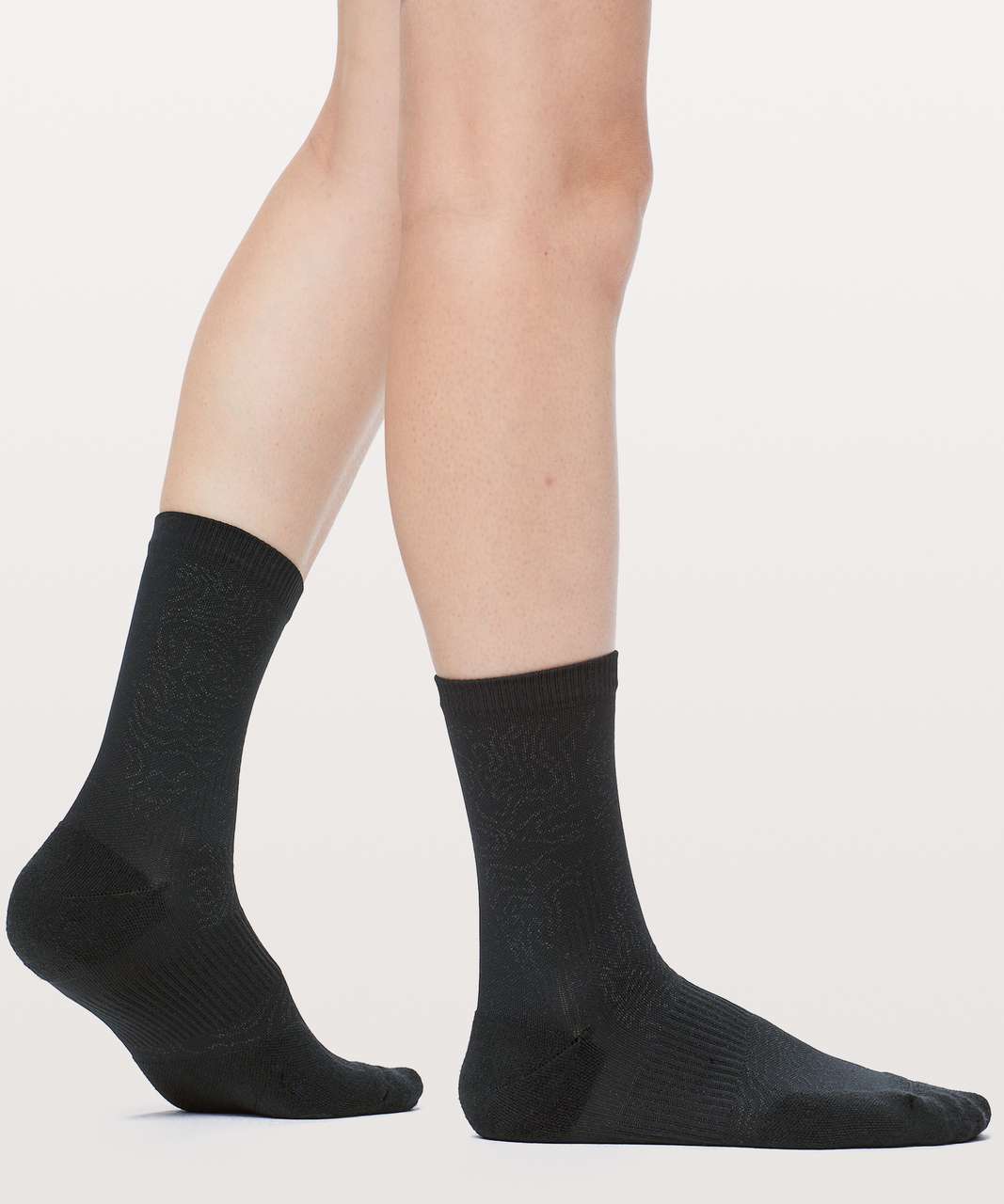 Lululemon City To Summit Cycling Sock *Silver - Black / Dark Slate