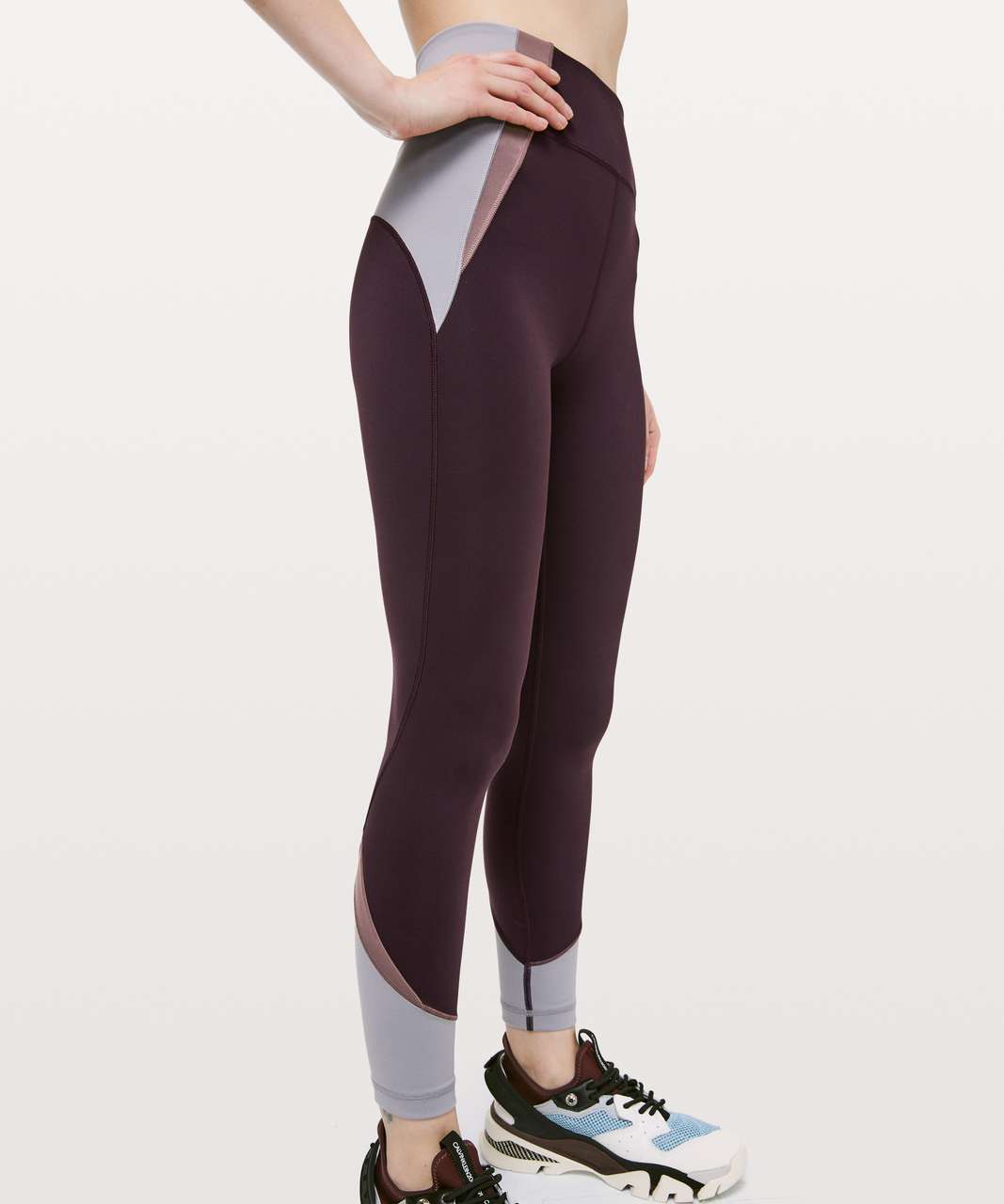 Lululemon In Movement Tight 25" *Blocked - Plum Shadow / Silverscreen / Antique Bark