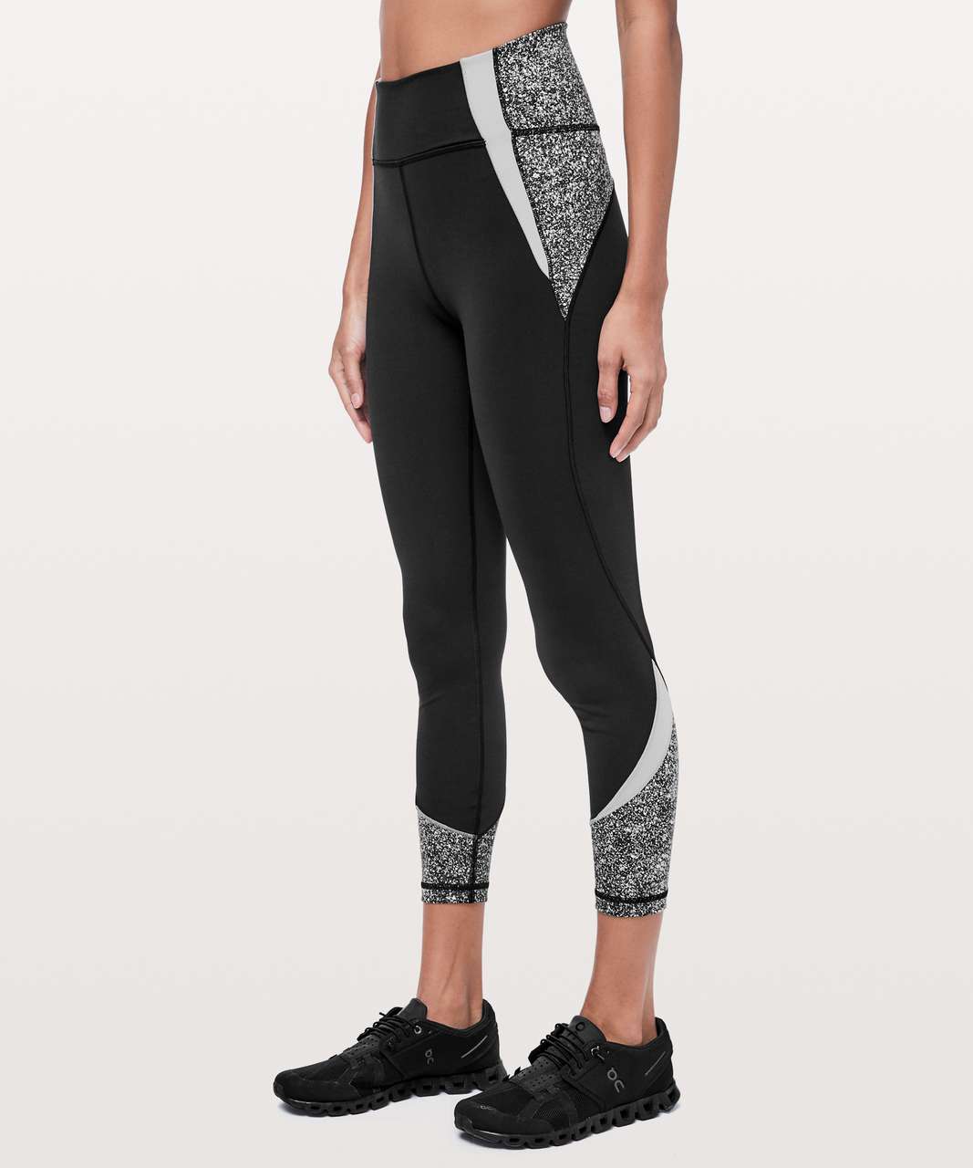 Lululemon In Movement Tight 25" *Blocked - Black / Diffuse Starlight Black  / Silverscreen