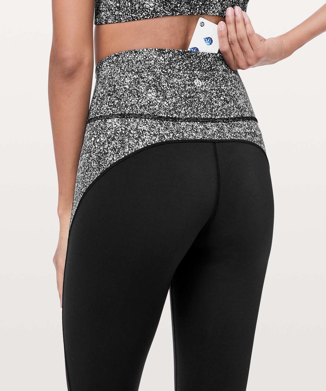 Lululemon In Movement Tight 25" *Blocked - Black / Diffuse Starlight Black  / Silverscreen