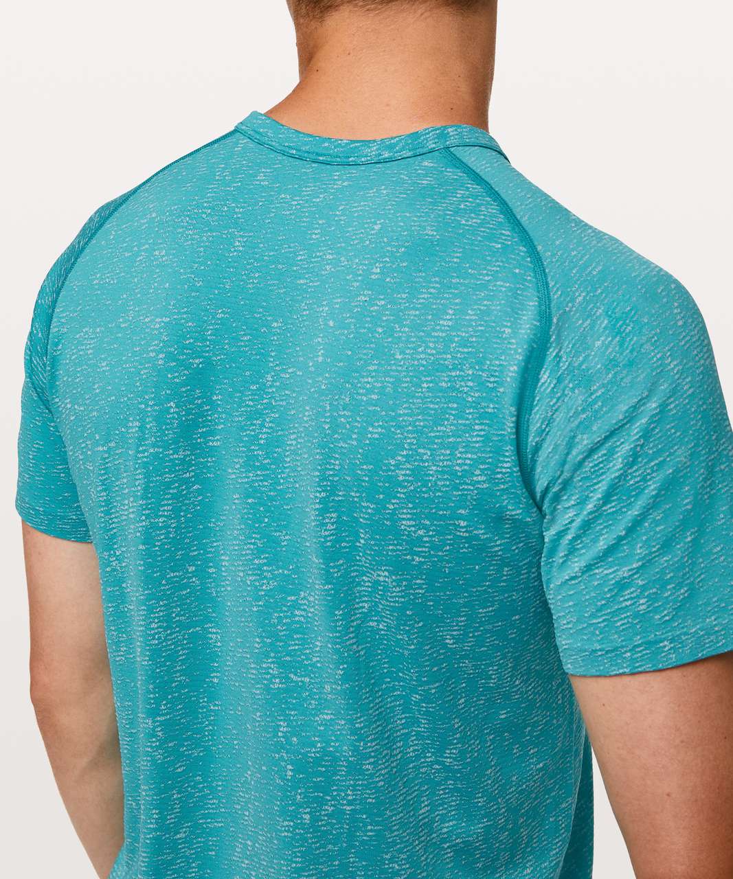 Lululemon Metal Vent Tech Short Sleeve Henley - Amazonite / White