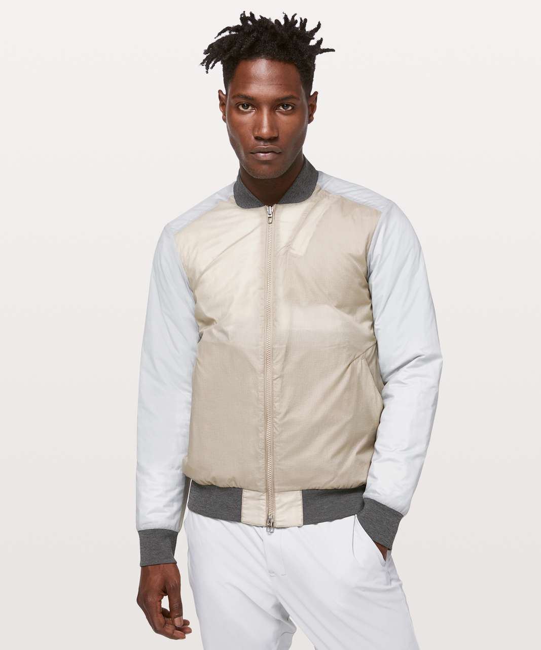 Lululemon Accedo Bomber *Reversible lululemon lab - White Tan / Vapor