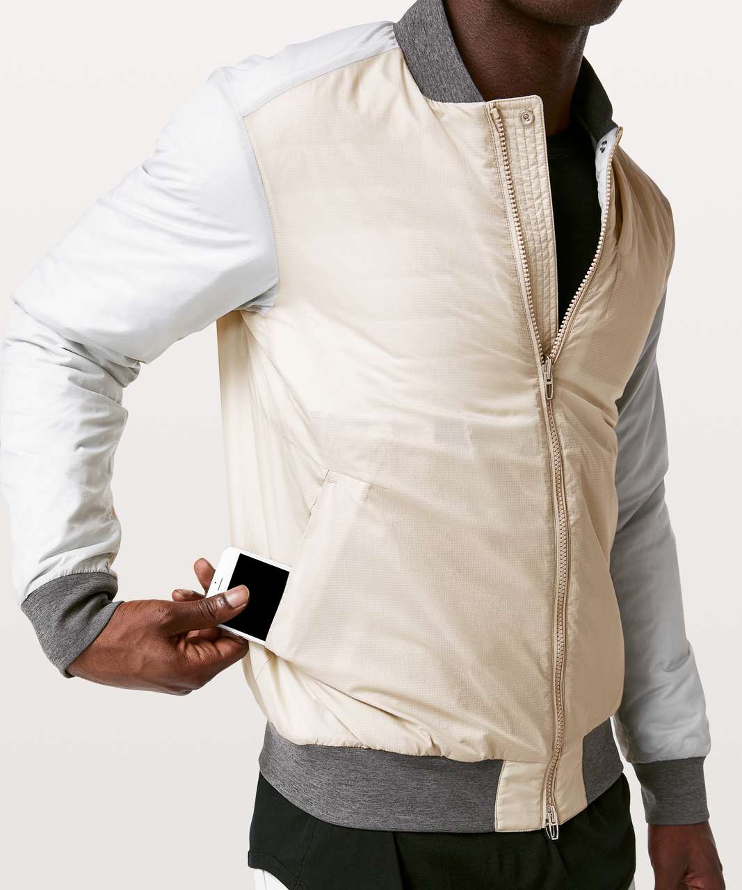 Lululemon Accedo Bomber *Reversible lululemon lab - White Tan / Vapor