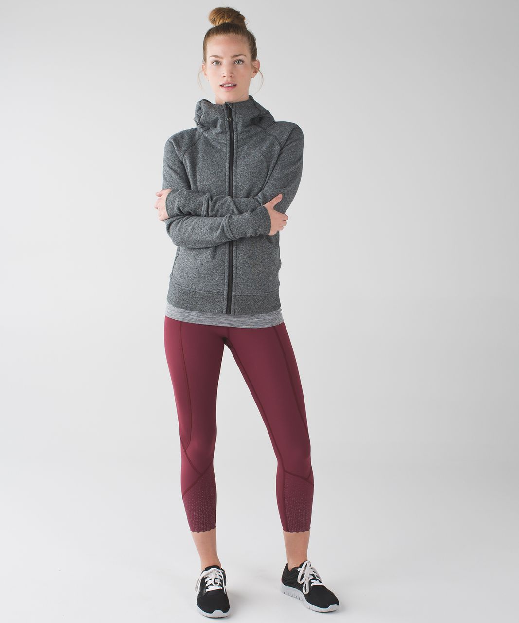 Lululemon Tight Stuff Tight Wine Berry Bon Bon Burgundy Red Dot