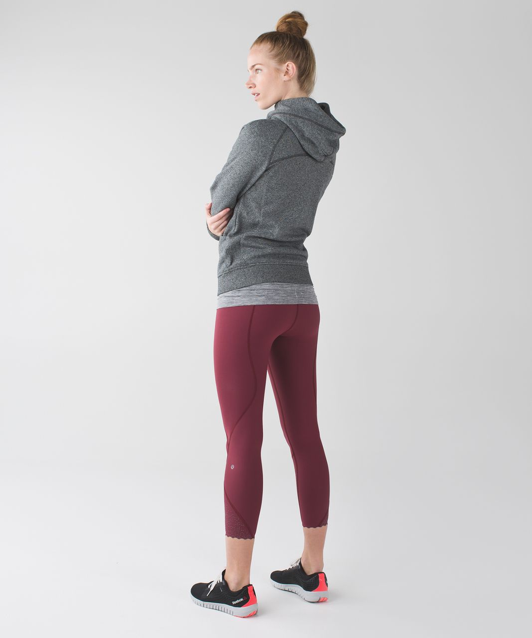 Lululemon Tight Stuff Tight Wine Berry Bon Bon Burgundy Red Dot