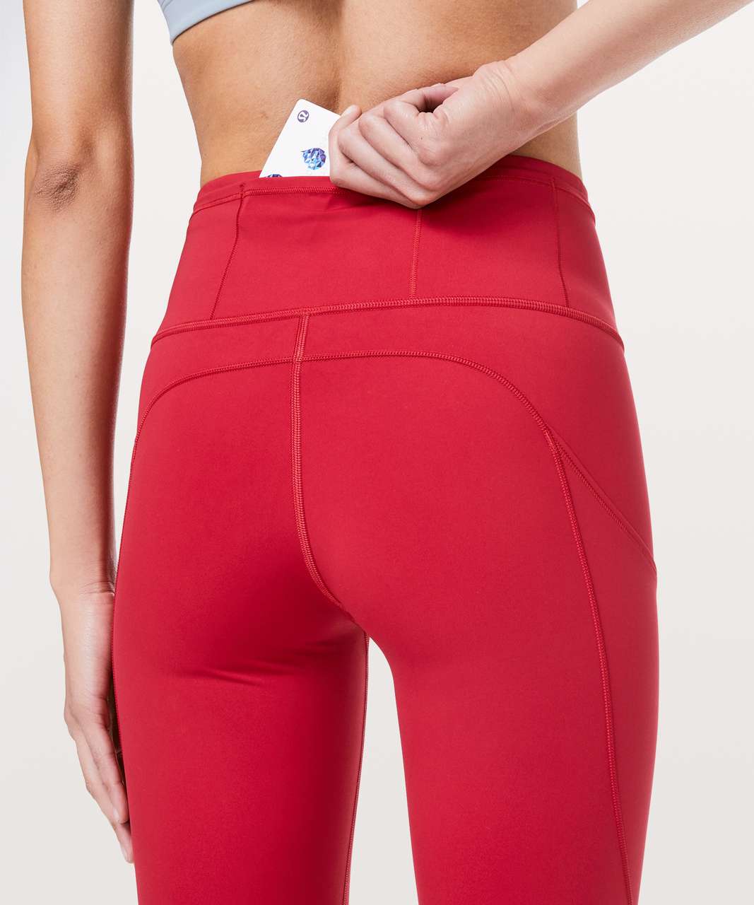 lululemon athletica, Pants & Jumpsuits, Lululemon Red Fast And Free  Leggings