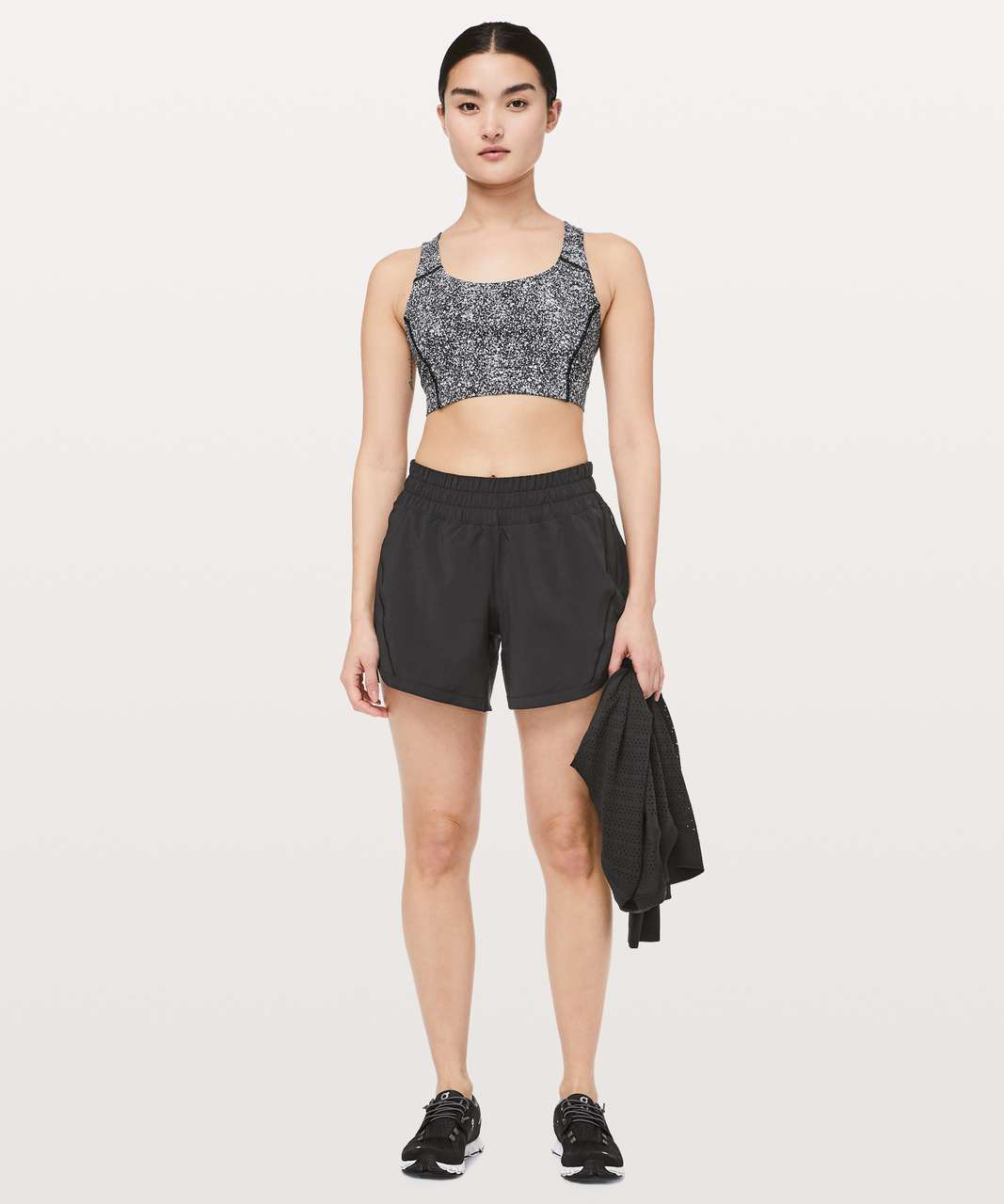 Lululemon Power Through Bra - Diffuse Starlight Black